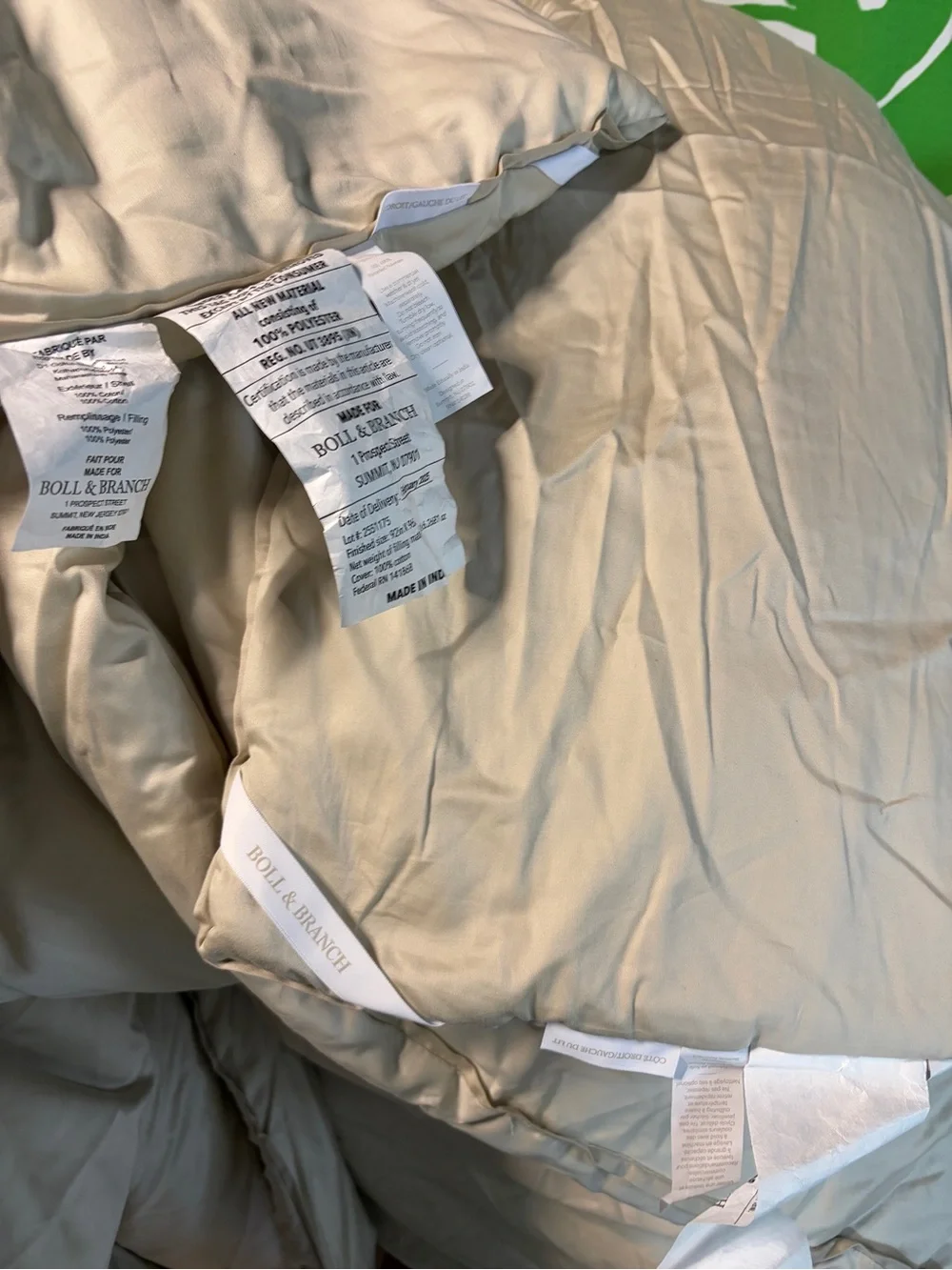 New boll & branch  Signature Comforter Set comforter Bedding Set   Beige sand
